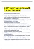 SIOP Exam Questions with Correct Answers