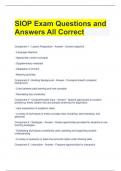 SIOP Exam Questions and Answers All Correct 