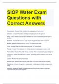 SIOP Water Exam Questions with Correct Answers 