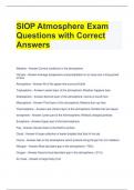 SIOP Atmosphere Exam Questions with Correct Answers 