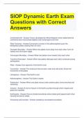 SIOP Dynamic Earth Exam Questions with Correct Answers 