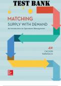 Matching Supply with Demand An Introduction to Operations Management,4th Edition by Cachon Test Bank