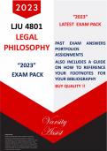 LJU4801-(Legal Philosophy) "2024" Latest Exam Pack (Past Exam answers/Portfolios / Assignments) 