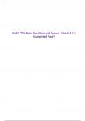 NACC-PSW Exam Questions and Answers (Graded A+) Guaranteed Pass!!