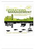 Test Bank Operations Management Sustainability and Supply Chain Management 2nd Canadian Edition by Jay Heizer