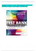 Test Bank For Lehne's Pharmacology for Nursing Care 11th Edition Chapter 1-112| Complete Guide 