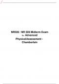 (Latest 2023 / 2024):NR509 / NR 509 Midterm Exam : Advanced Physical Assessment - Chamberlain