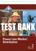 Test Bank For Power Line Worker Distribution, Level 2 1st Edition All Chapters - 9780132730341