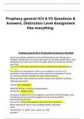 Prophecy general ICU A V3 Questions & Answers, Distinction Level Assignment Latest Version 2023