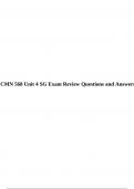 CMN 568 Unit 4 SG Exam Review Questions and Answers .