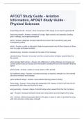 AFOQT Study Guide - Aviation Information, AFOQT Study Guide - Physical Sciences Questions and Answers