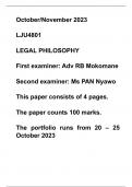 Legal philosophy October/November 2023 portfolio 