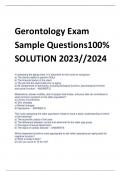 Gerontology Exam  Sample Questions100%  SOLUTION 2023//2024