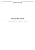 Samenvatting Small Places, Large Issues -  Introduction to Cultural and Social Anthropology