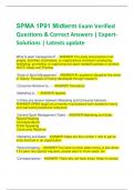 SPMA 1P91 Midterm Exam Verified  Questions & Correct Answers | ExpertSolutions | Latests update