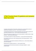  VTNE Practice Exam D questions and answers latest top score.
