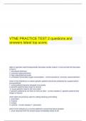  VTNE PRACTICE TEST 2 questions and answers latest top score.