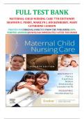 TEST BANK FOR MATERNAL CHILD NURSING CARE 7TH EDITION BY SHANNON E. PERRY, MARILYN J. HOCKENBERRY, MARY CATHERINE CASHION 9780323776714 CHAPTER 1-50 COMPLETE QUESTIONS AND ANSWERS
