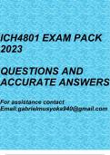 ICH4801 Exam pack 2023