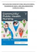 TEST BANK FOR COMMUNITY PUBLIC HEALTH NURSING,  7TH EDITION BY MARY A. NIES, MELANIEMCEWEN