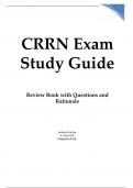 CRRN-Exam Study Guide /CRRN Review Book with Questions and Rationale for the Certficate latest 2024-2025