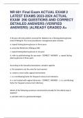 NR 601 Final Exam ACTUAL EXAM 2  LATEST EXAMS 2023-2024 ACTUAL  EXAM 290 QUESTIONS AND CORRECT  DETAILED ANSWERS (VERIFIED  ANSWERS) |ALREADY GRADED A+