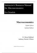 Solution Manual for Macroeconomics 8th Edition Glenn Hubbard, Anthony Patrick O'Brien