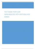 Kuby Immunology 8th Edition Test Bank