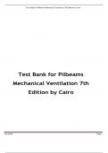 Test Bank Pilbeam's Mechanical Ventilation: Physiological and Clinical Applications 7th Edition.ISBN-, ISBN-. All Chapters 1-23 (Complete Download). TEST BANK A+