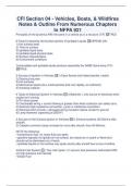 CFI Section 04 - Vehicles, Boats, & Wildfires Notes & Outline From Numerous Chapters In NFPA 921