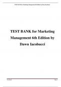 TEST BANK for Marketing Management 6th Edition by Dawn Iacobucci Updated All Chapters A+