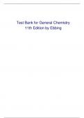 Test Bank for General Chemistry 11th Edition by Ebbing