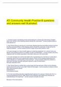  ATI Community Health Practice B questions and answers well illustrated.