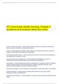 ATI Community Health Nursing all chapters 100% verified.