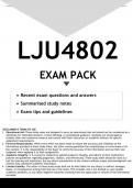 LJU4802 EXAM PACK 2023 - DISTINCTION GUARANTEED