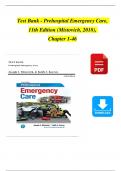 Prehospital Emergency Care, 11th Edition TEST BANK By Joseph J. Mistovich, Keith J. Karren, Brent Hafen, All Chapters 1 - 46, Complete Newest Version