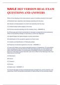 NAVLE 2023 VERSION REAL EXAM  QUESTIONS AND ANSWERS
