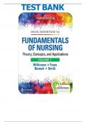 TEST BANK FOR FUNDAMENTALS OF NURSING THEORY CONCEPTS AND APPLICATIONS 4TH EDITION  (9780803676862) BY JUDITH M WILKINSON, LESLIE S TREAS, KAREN L BARNETT , MABLE H. SMITH ALL CHAPTERS