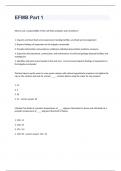 EFMB Part 1 questions & answers graded A+ 2023/2024