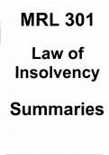 summaries of insolvency law 