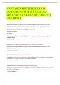 NRNP 6675 MIDTERM EXAM  QUESTIONS WITH VERIFIED  SOLUTIONS ALREADY PASSED |  GRADED A