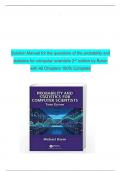 Solution Manual for the questions of the probability and statistics for computer scientists 2nd edition by Baron with All Chapters 100 Complete_compressed