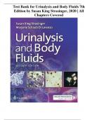 Test Bank for Urinalysis and Body Fluids 7th Edition by Susan King Strasinger, 2020 | All Chapters Covered