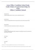 Army Officer Candidate School Study Guide(Study of required knowledge for ArmyOfficer Candidate School)
