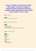 Exam 1: NUR265/ NUR 265 (Latest 2023/ 2024 Update) Advanced Concepts of Medical-Surgical Nursing Exam Review| Complete Guide with Questions and Verified Answers| 100% Correct- Galen