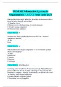 IFSM 300 Information Systems in Organizations (UMGC) Final exam 2024