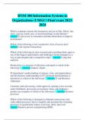 IFSM 300 Information Systems in Organizations (UMGC) Final exam 2023- 2024