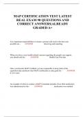 MAP CERTIFICATION TEST LATEST REAL EXAM 90 QUESTIONS AND CORRECT ANSWERS|ALREADY GRADED A+