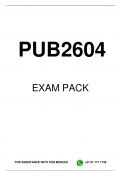 PUB2604 EXAM PACK 2023