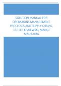 Solution Manual for Operations Management Processes and Supply Chains, 13e Lee Krajewski 2024